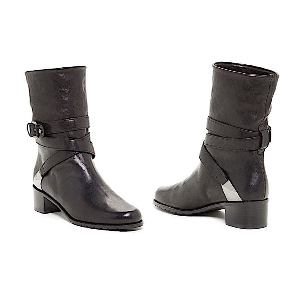 Stuart Weitzman Ranch Dressing Moto Boots